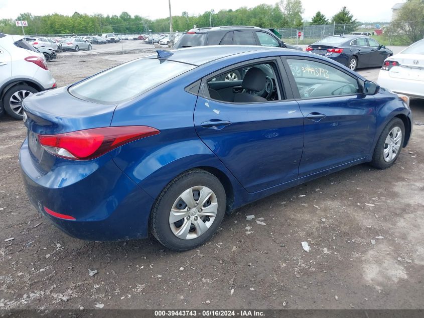 2016 Hyundai Elantra Se VIN: 5NPDH4AE3GH749660 Lot: 39443743