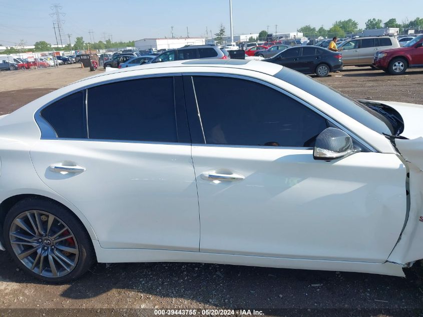 2018 Infiniti Q50 3.0T Red Sport 400 VIN: JN1FV7ARXJM700140 Lot: 39443755