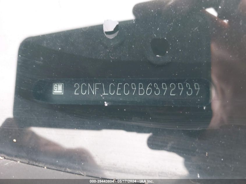 2011 Chevrolet Equinox Ls VIN: 2CNFLCEC9B6392939 Lot: 39443804