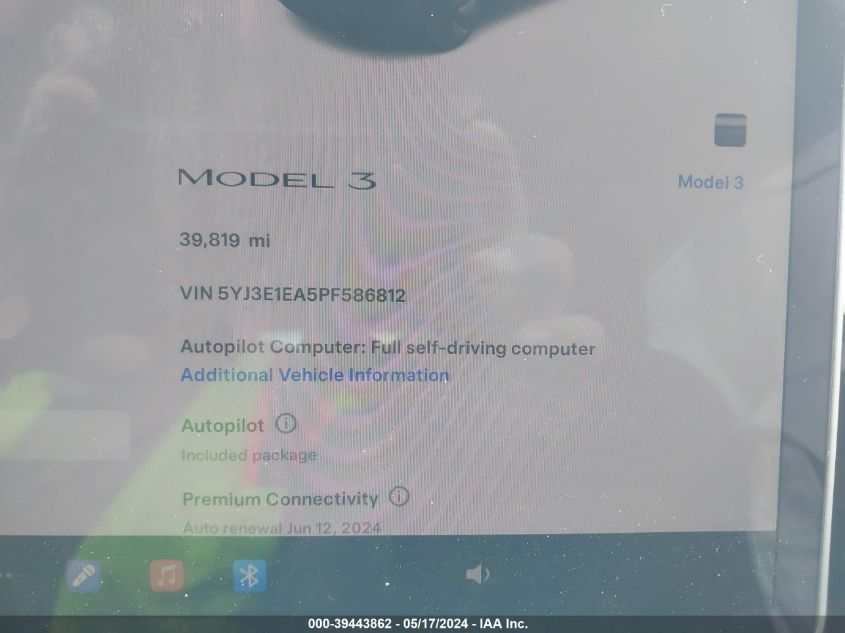 2023 TESLA MODEL 3 - 5YJ3E1EA5PF586812