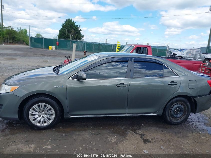 2013 Toyota Camry Hybrid Le VIN: 4T1BD1FK2DU082707 Lot: 39443870