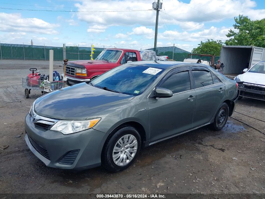 2013 Toyota Camry Hybrid Le VIN: 4T1BD1FK2DU082707 Lot: 39443870