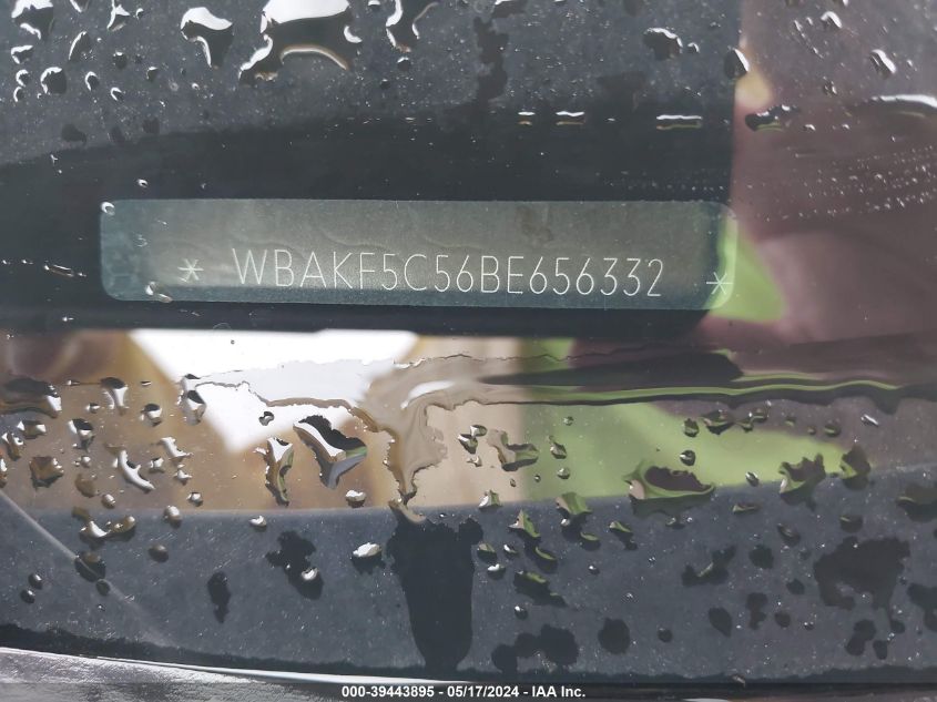 2011 BMW 328I xDrive VIN: WBAKF5C56BE656332 Lot: 39443895