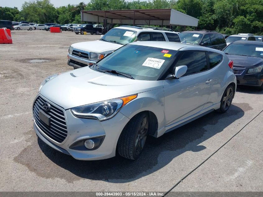 2015 Hyundai Veloster Turbo VIN: KMHTC6AE0FU218616 Lot: 39443903