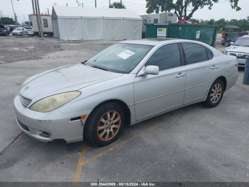 2004 Lexus Es 330 VIN: JTHBA30G540013044 Lot: 39443959