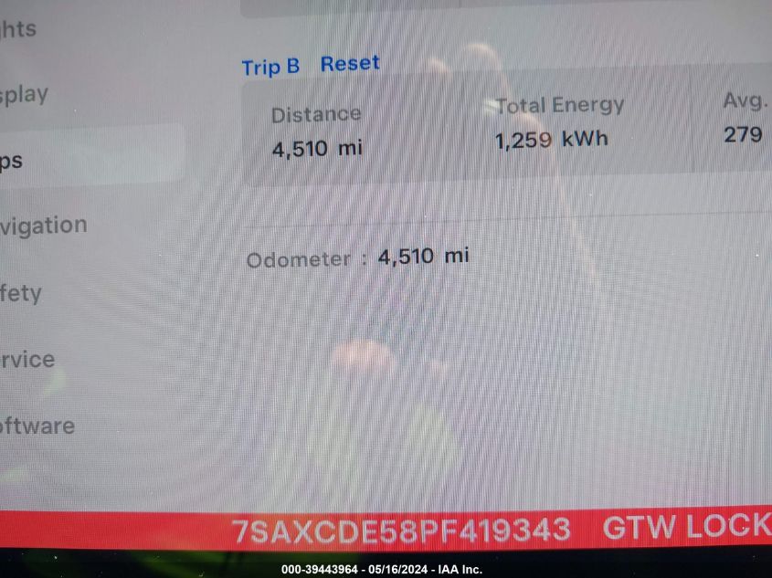 2023 Tesla Model X Dual Motor All-Wheel Drive/Standard Range VIN: 7SAXCDE58PF419343 Lot: 39443964