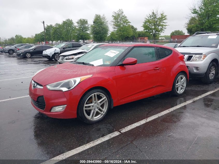 2013 Hyundai Veloster VIN: KMHTC6AD4DU166458 Lot: 39443980