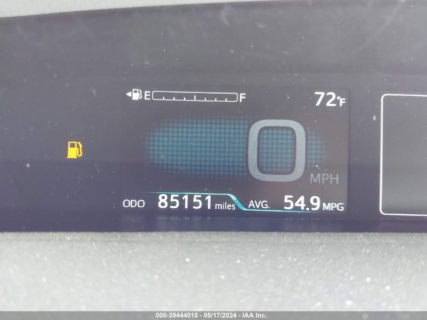 2017 Toyota Prius Four Touring VIN: JTDKARFU8H3050868 Lot: 39444015