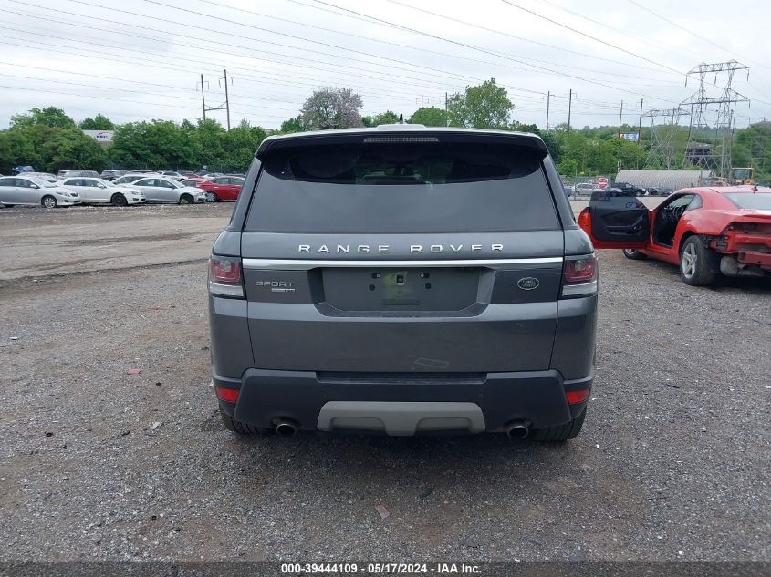 2016 Land Rover Range Rover Sport 3.0L V6 Supercharged Hse VIN: SALWR2VFXGA558265 Lot: 39444109