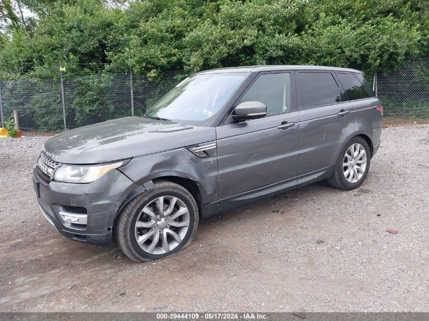 2016 Land Rover Range Rover Sport 3.0L V6 Supercharged Hse VIN: SALWR2VFXGA558265 Lot: 39444109