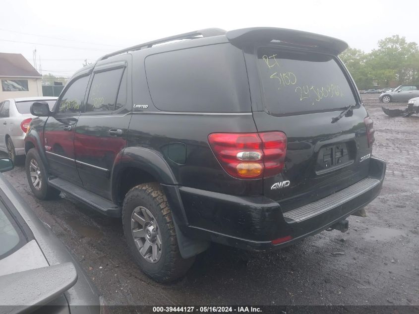 2002 Toyota Sequoia Limited VIN: 5TDBT48A22S065436 Lot: 39444127