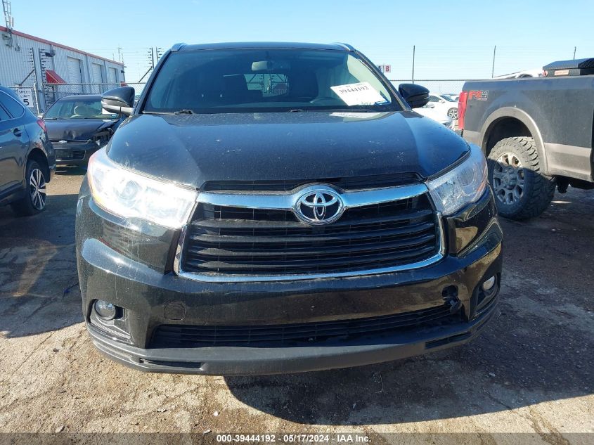 2016 Toyota Highlander Xle V6 VIN: 5TDKKRFHXGS501635 Lot: 39444192