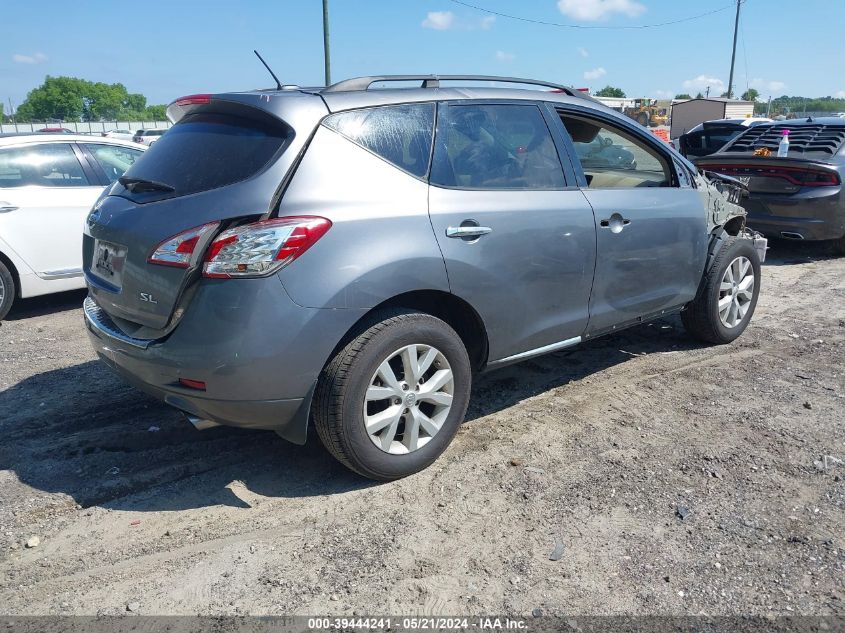 2013 Nissan Murano Sl VIN: JN8AZ1MU0DW208674 Lot: 39444241