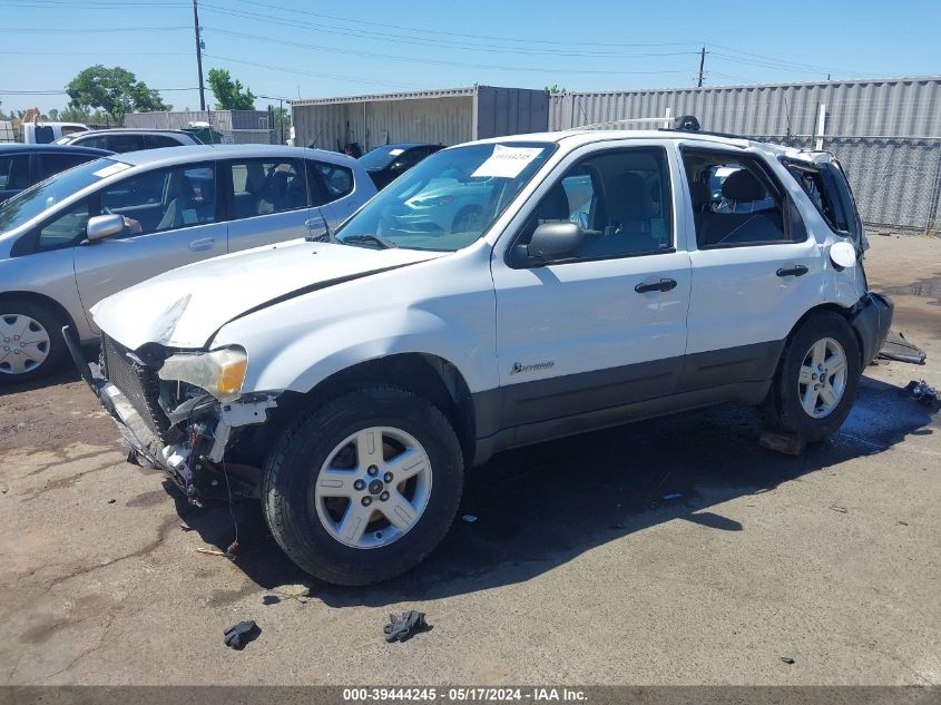 2006 Ford Escape Hybrid Hev VIN: 1FMYU96H56KC08862 Lot: 39444245