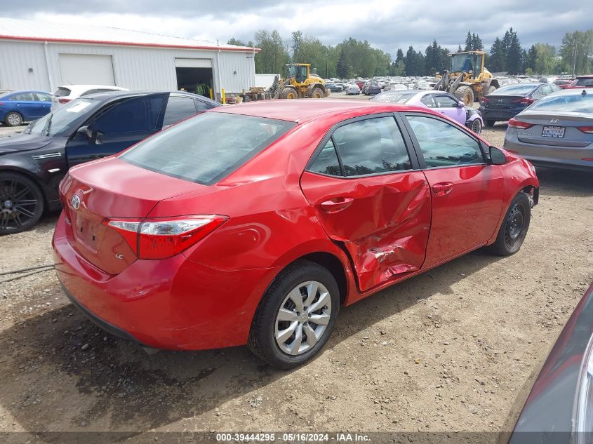 2014 Toyota Corolla Le VIN: 5YFBURHE1EP106780 Lot: 39444295