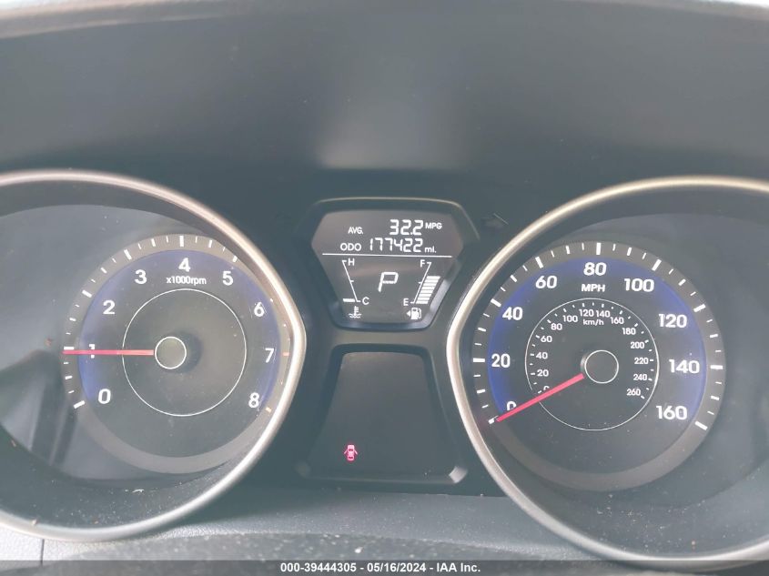 2013 Hyundai Elantra Gls VIN: 5NPDH4AE2DH375506 Lot: 39444305