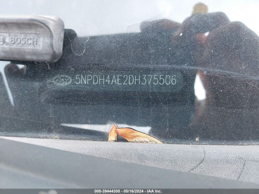 2013 Hyundai Elantra Gls VIN: 5NPDH4AE2DH375506 Lot: 39444305