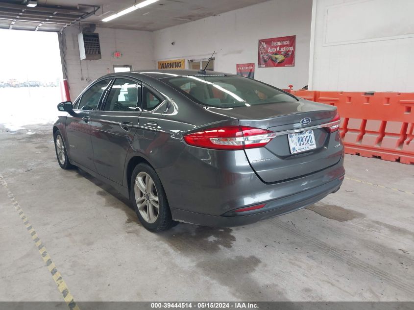 2018 Ford Fusion Hybrid S VIN: 3FA6P0UUXJR122147 Lot: 39444514