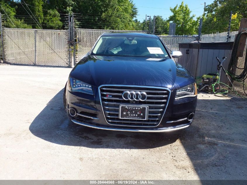 2014 Audi S8 4.0T VIN: WAUD2AFD7EN004128 Lot: 39444568