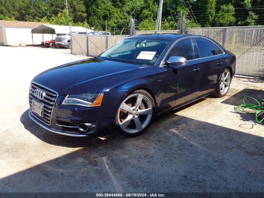 2014 Audi S8 4.0T VIN: WAUD2AFD7EN004128 Lot: 39444568