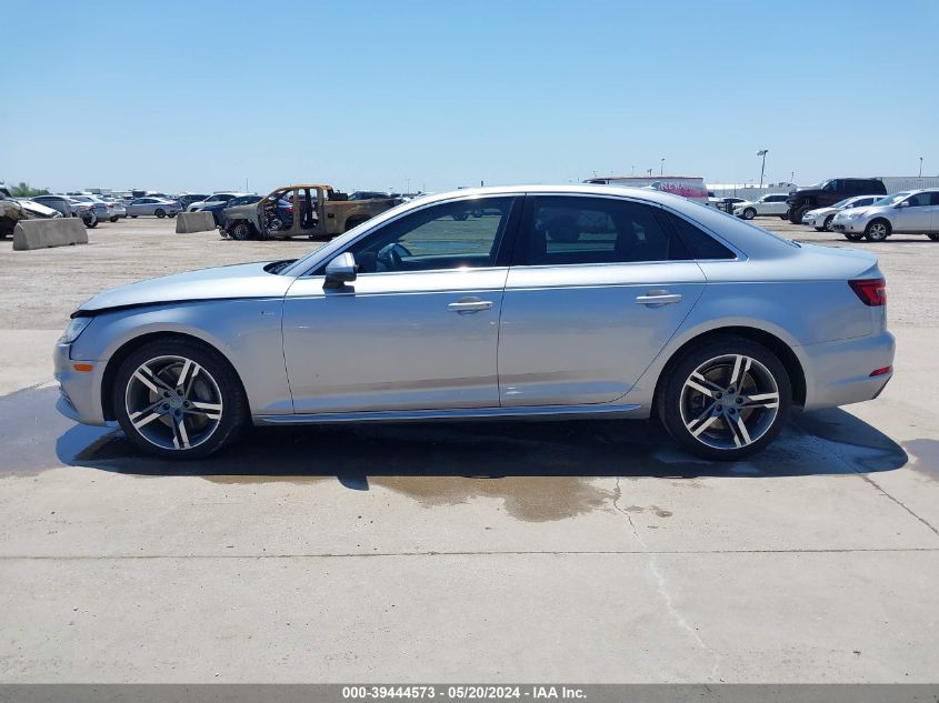 2018 Audi A4 2.0T Premium/2.0T Tech Premium VIN: WAUENAF41JA110118 Lot: 39444573
