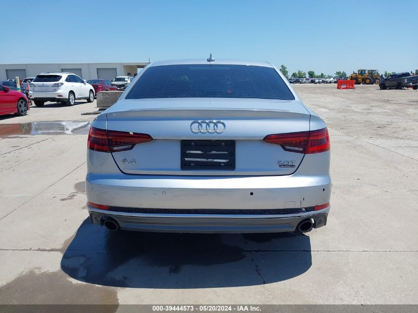 2018 Audi A4 2.0T Premium/2.0T Tech Premium VIN: WAUENAF41JA110118 Lot: 39444573