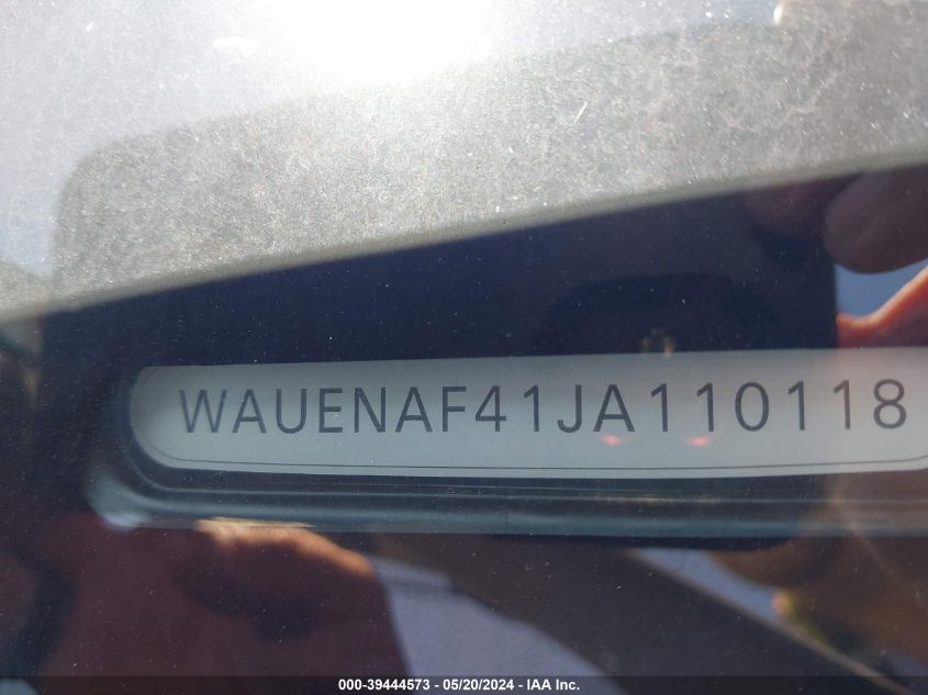 2018 Audi A4 2.0T Premium/2.0T Tech Premium VIN: WAUENAF41JA110118 Lot: 39444573