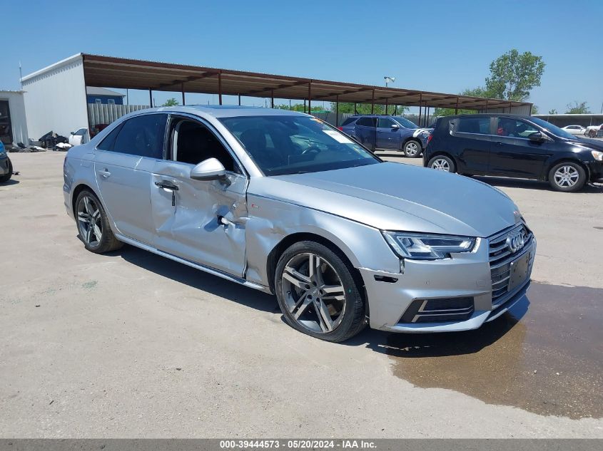 2018 Audi A4 2.0T Premium/2.0T Tech Premium VIN: WAUENAF41JA110118 Lot: 39444573