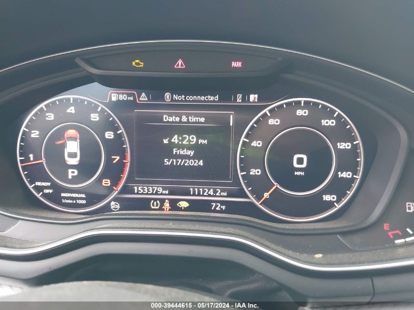 2018 Audi A5 2.0T Premium VIN: WAUTNAF50JA001679 Lot: 39444615