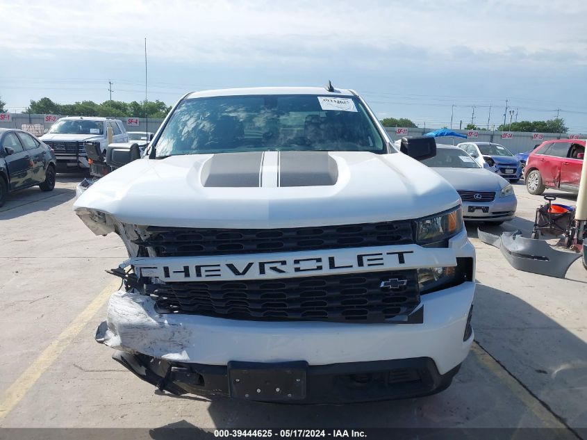 2021 Chevrolet Silverado 1500 2Wd Short Bed Custom VIN: 1GCPWBEK0MZ431328 Lot: 39444625