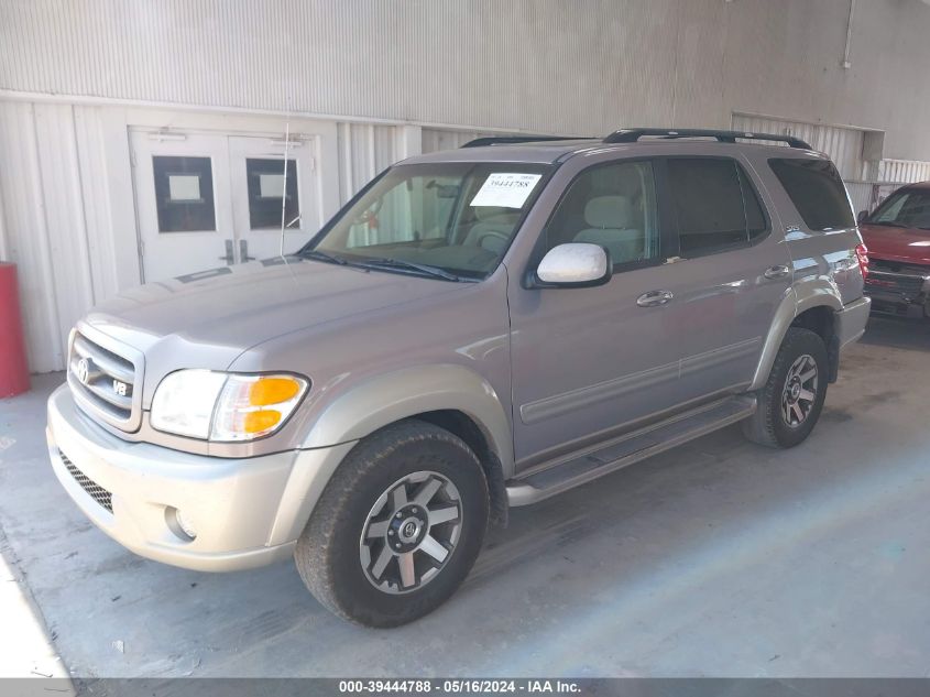 2002 Toyota Sequoia Sr5 V8 VIN: 5TDZT34A02S073436 Lot: 39444788