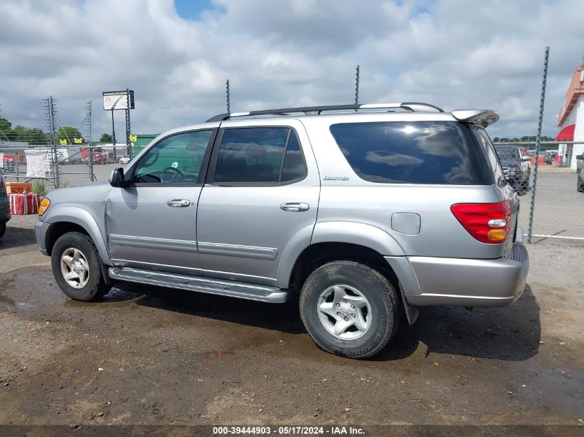 2001 Toyota Sequoia Limited V8 VIN: 5TDBT48A61S034642 Lot: 39444903