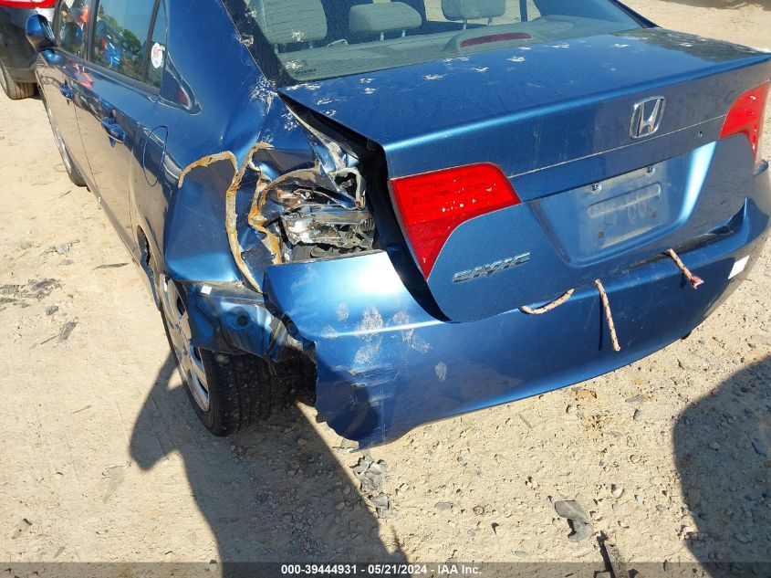 2007 Honda Civic Lx VIN: 1HGFA16567L136157 Lot: 39444931