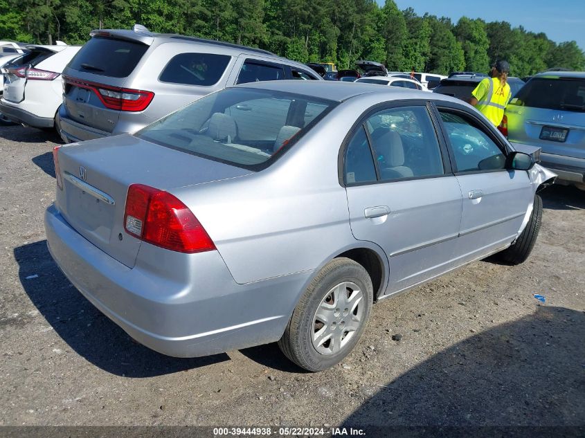 2003 Honda Civic Lx VIN: 1HGES165X3L020835 Lot: 39444938