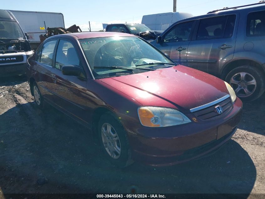 2002 Honda Civic Lx VIN: 1HGES16532L030637 Lot: 39445043