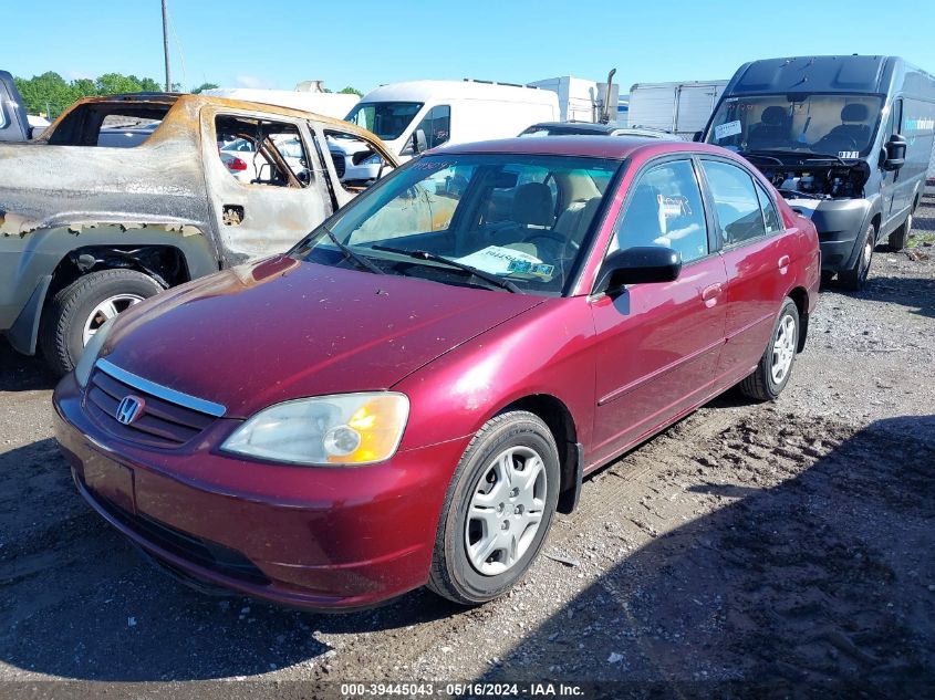 2002 Honda Civic Lx VIN: 1HGES16532L030637 Lot: 39445043