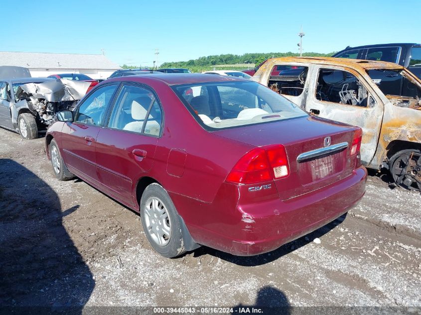 2002 Honda Civic Lx VIN: 1HGES16532L030637 Lot: 39445043