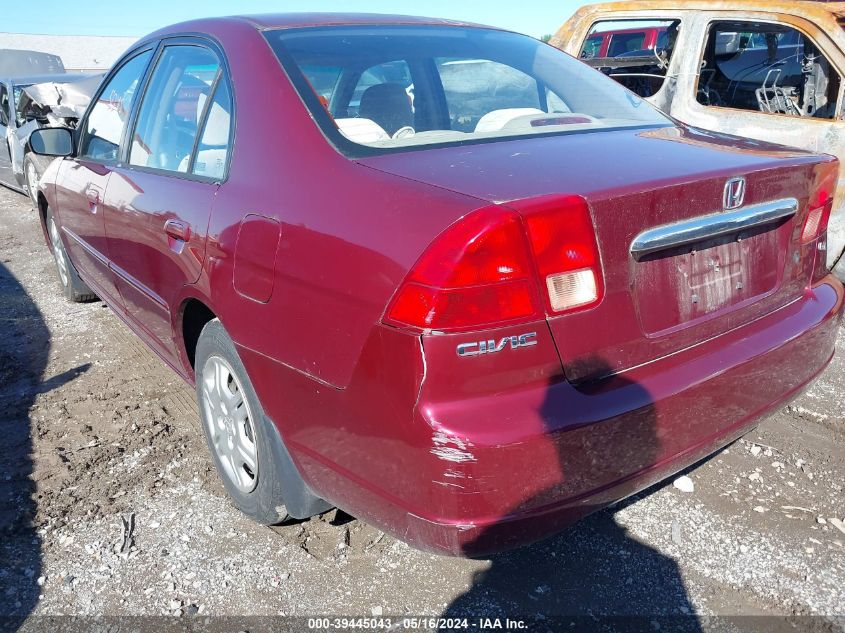 2002 Honda Civic Lx VIN: 1HGES16532L030637 Lot: 39445043