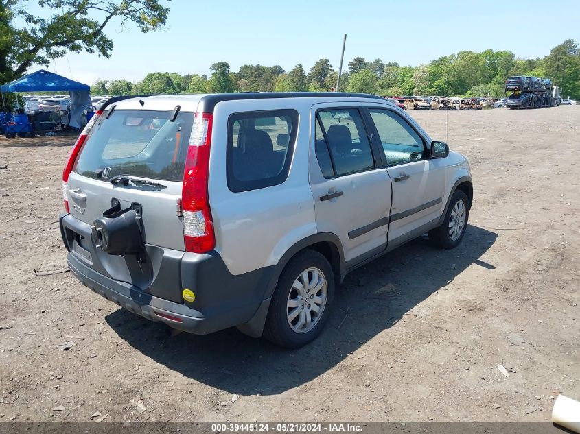 2006 Honda Cr-V Lx VIN: SHSRD68526U406234 Lot: 39445124