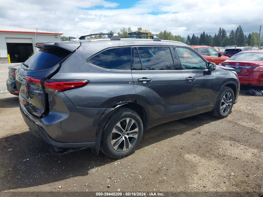 2022 Toyota Highlander Hybrid Xle VIN: 5TDGBRCH9NS078781 Lot: 39445209