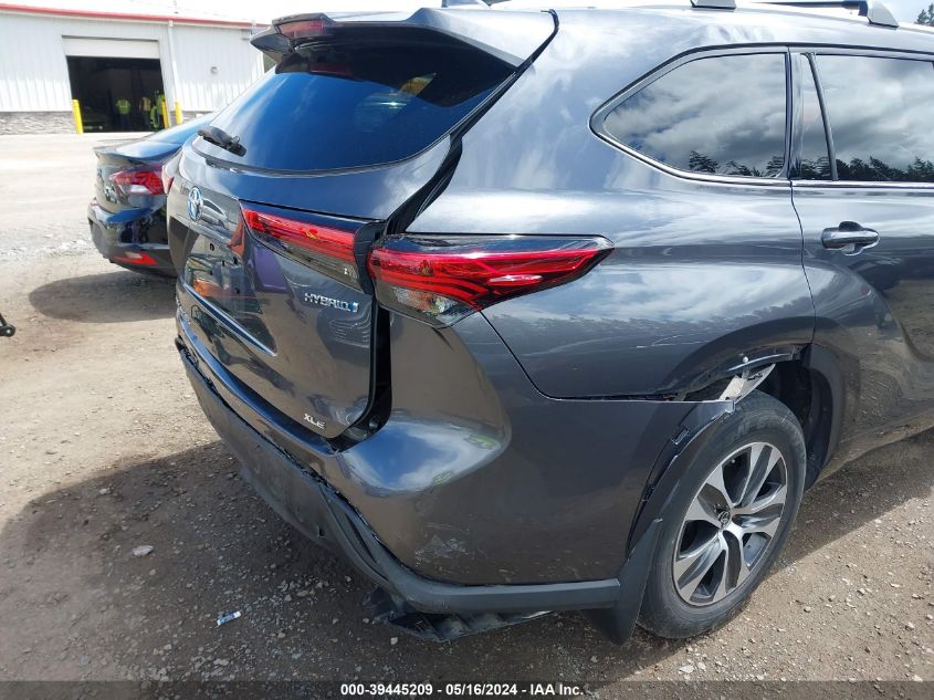 2022 Toyota Highlander Hybrid Xle VIN: 5TDGBRCH9NS078781 Lot: 39445209