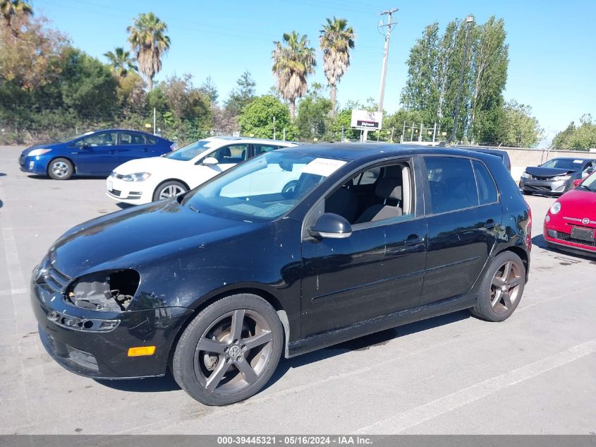 2009 Volkswagen Rabbit S VIN: WVWDB71K19W145742 Lot: 39445321