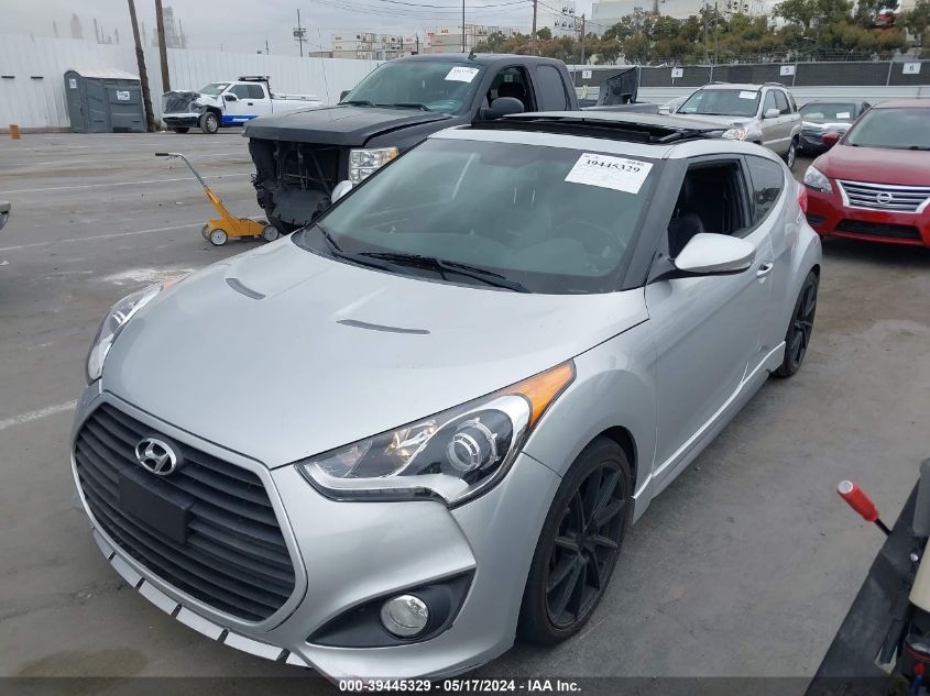 2015 Hyundai Veloster Turbo VIN: KMHTC6AE1FU239992 Lot: 39445329