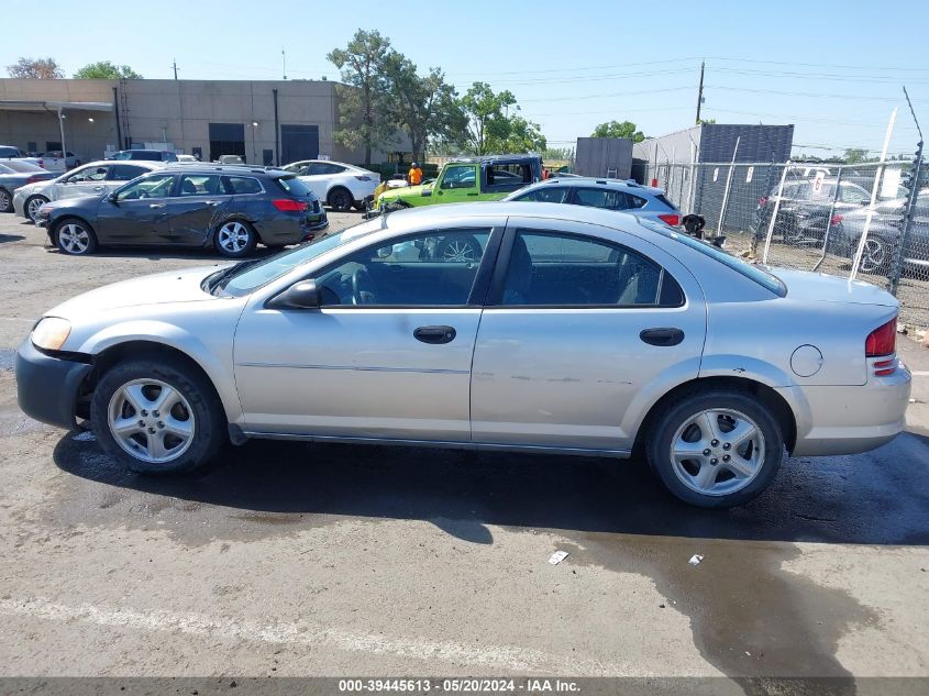 2004 Dodge Stratus Se VIN: 1B3EL36JX4N389724 Lot: 39445613