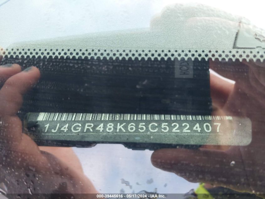 2005 Jeep Grand Cherokee Laredo VIN: 1J4GR48K65C522407 Lot: 39445616