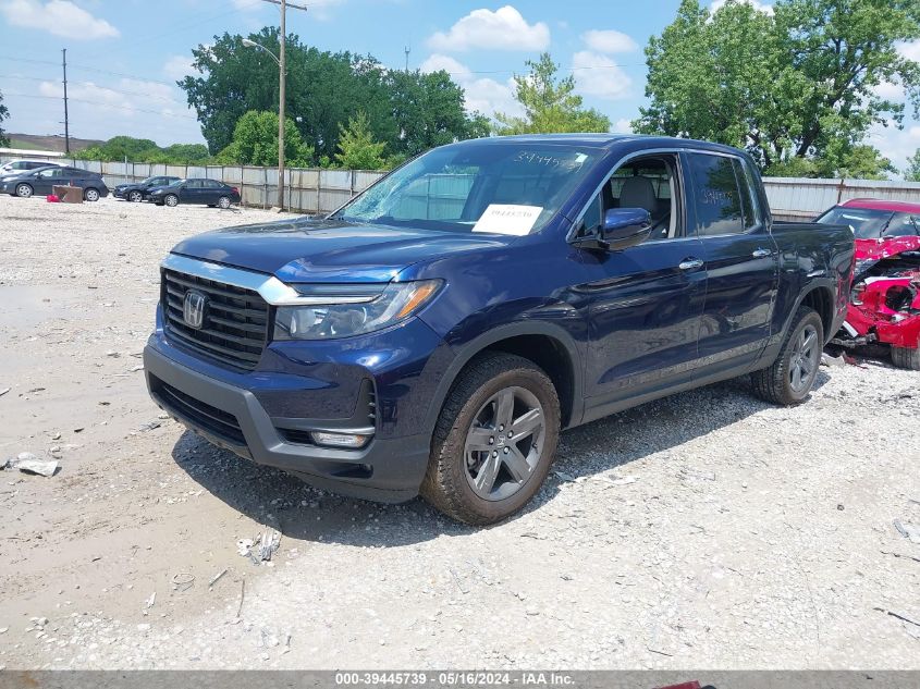 2022 Honda Ridgeline Rtl-E VIN: 5FPYK3F73NB024649 Lot: 39445739