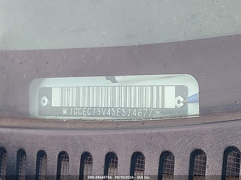 2003 Chevrolet Silverado 1500 VIN: 1GCEC19V43E314677 Lot: 39445766