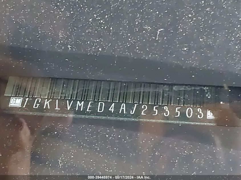 2010 GMC Acadia Slt-1 VIN: 1GKLVMED4AJ253503 Lot: 39445974