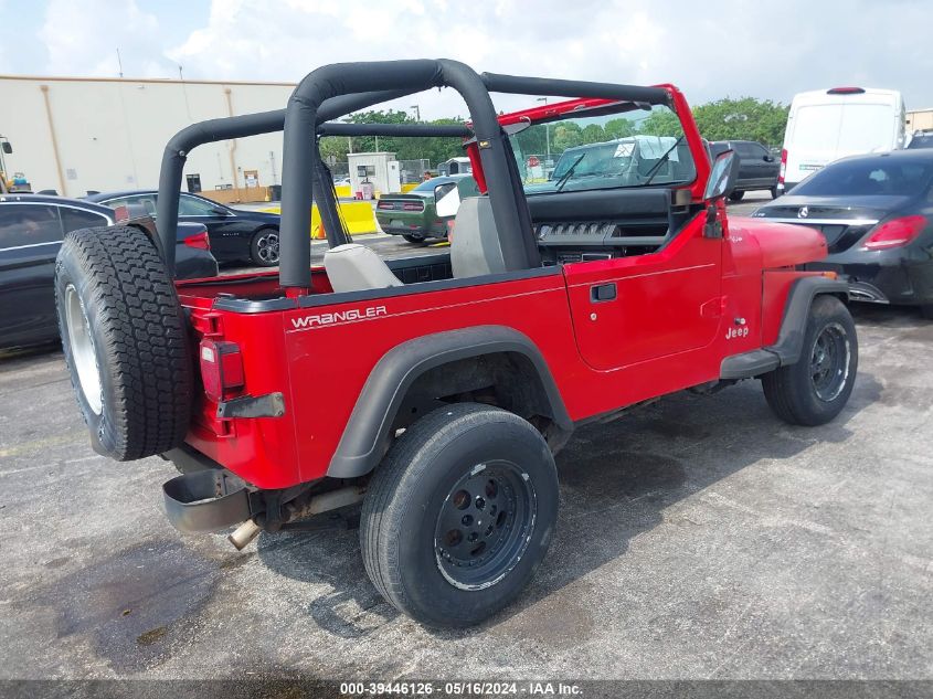 1995 Jeep Wrangler / Yj S/Rio Grande VIN: 1J4FY19P6SP310943 Lot: 39446126