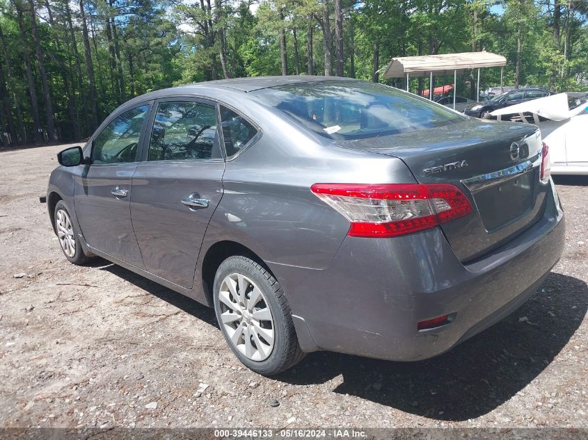 2015 Nissan Sentra S VIN: 3N1AB7AP9FY348769 Lot: 39446133